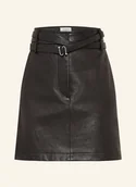 Spódnice - Sportmax Spódnica Skórzana Patto schwarz - miniaturka - grafika 1