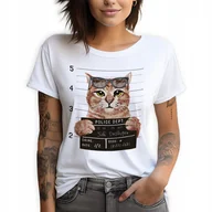 Zestawy upominkowe - Koszulka Damska T-Shirt Biały S Misie Pluszowe Kotek Słodkie Wiele Wzorów - miniaturka - grafika 1
