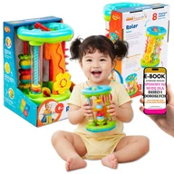 Grzechotki dla dzieci - Roler Dla Dzieci 6m+ DUMEL Klepsydra + Grzechotka Zabawka Dla Niemowląt ROZWOJOWA PREZENT ŚWIĄTECZNY + EBOOK-3 - miniaturka - grafika 1