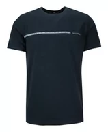 Koszulki męskie - T-shirt Męski z Napisami, Granatowy, z Nadrukiem, Bawełniany, Krótki Rękaw -QUICKSIDE - Quickside - miniaturka - grafika 1