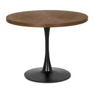 Stoły - Stół Okrągły Do Salonu Jadalni Kuchni Lofotowy Kuchenny Orzechowy LINO Ø100 - miniaturka - grafika 1