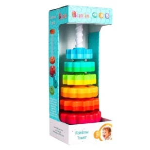 Piramidka tęczowa spirala. Bam bam 459613 - BAM BAM - Zabawki interaktywne dla dzieci - miniaturka - grafika 1