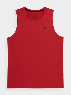 Koszulki sportowe męskie - 4F Top funkcyjny w kolorze czerwonym - grafika 1