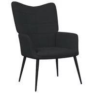 Fotele - vidaXL Fotel, 62 x 68,5 x 96 cm, czarny, obity tkaniną - miniaturka - grafika 1