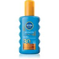 Balsamy i kremy do opalania - Nivea Sun Protect & Bronze Spray do opalania SPF30+ 200ml - miniaturka - grafika 1
