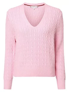 Tommy Hilfiger - Sweter damski, różowy - Swetry damskie - miniaturka - grafika 1