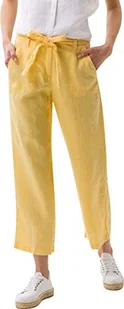 BRAX Damskie spodnie w stylu Maine S skrócone lniane spodnie, lemoniada, 36W / 32L - Spodnie damskie - miniaturka - grafika 1