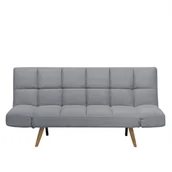 Sofy i kanapy - Beliani Sofa tapicerowana jasnoszara patchwork INGARO - miniaturka - grafika 1