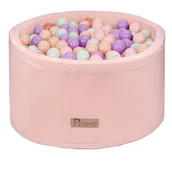Zabawki do kąpieli - Suchy basen 90x40 cm różowy + 200 piłek fiolet - mięta - brzoskwinia - miniaturka - grafika 1