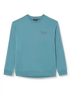 Lee Męska bluza Wobbly SWS, niebieski, XXL - Bluzy męskie - miniaturka - grafika 1