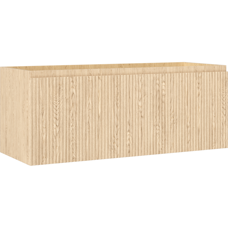 Mexen Rivel szafka łazienkowa podumywalkowa 120 cm, 1 szuflada, ryflowana , dąb - 91A20-12047-1-BF81