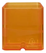 Przyborniki na biurko - Exacompta 67746D 10 x Pojemnik na długopisy Premium Pen-Cube z 2 przegródkami dla większego porządku na biurku przybornik na długopisy organizer kolor mandarynkowy przezroczysty - miniaturka - grafika 1