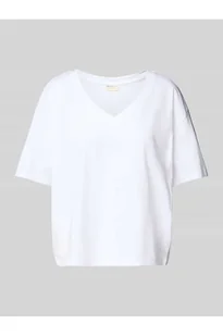 T-shirt o pudełkowym kroju z czystej bawełny - Tom Tailor Denim - Koszulki i topy damskie - miniaturka - grafika 1