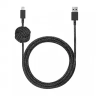 Kable komputerowe i do monitorów - Native Union Kabel USB  Night Cable Lightning z węzłem 3m cosmos NCABLE-KV-L-CS-BLK NCABLE-KV-L-CS-BLK - miniaturka - grafika 1