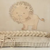 Wyposażenie pokoiku dziecięcego - Drewniany lew na ścianę do pokoju dziecka - miniaturka - grafika 1