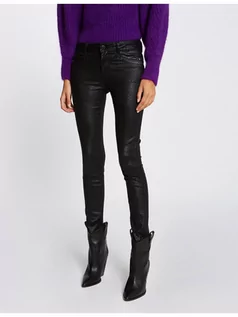 Spodnie damskie - Morgan Spodnie materiałowe 212-PIKA Czarny Skinny Fit - grafika 1