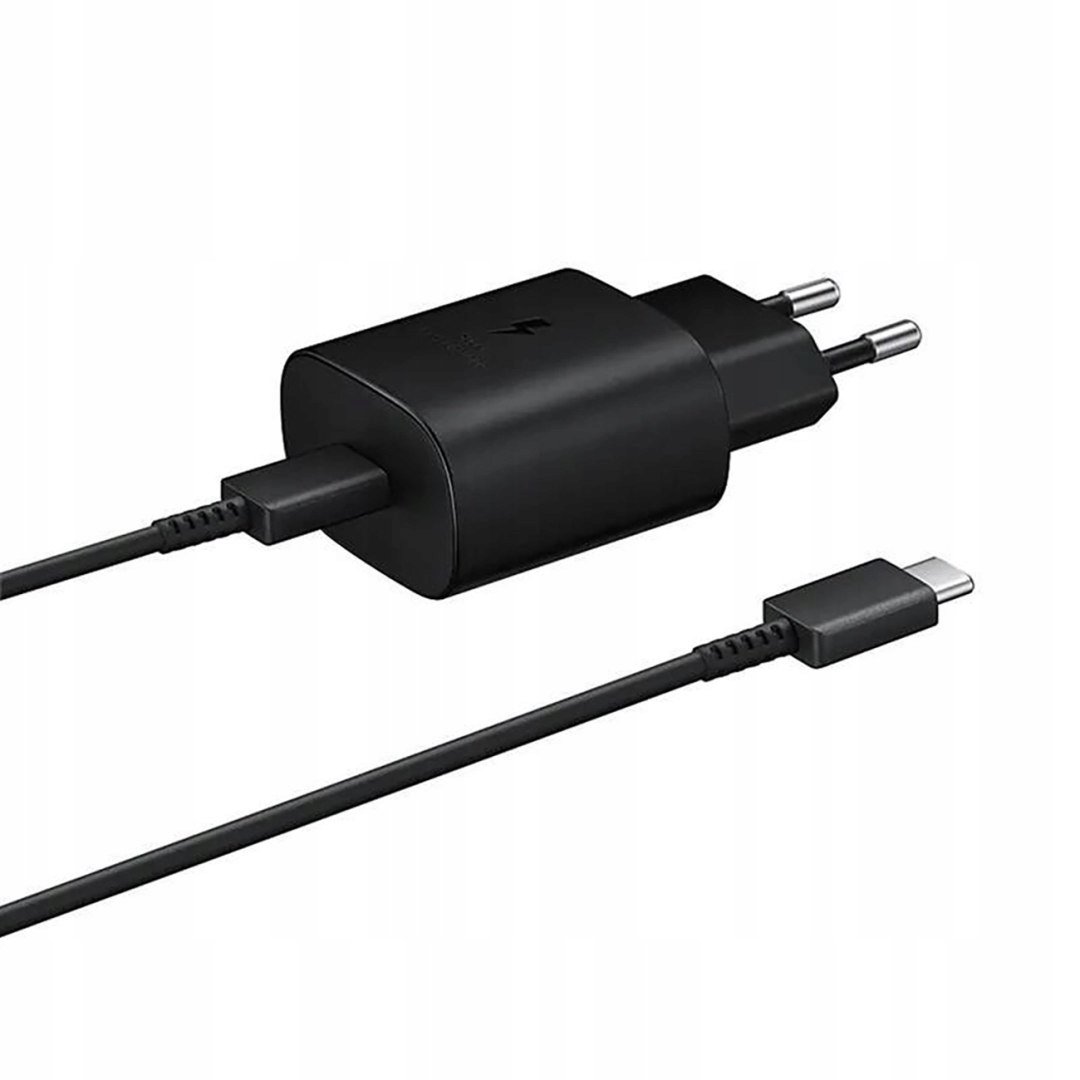 Ładowarka Samsung 25W EP-TA800EBE + Kabel USB-C EP-DA705BBE Czarna