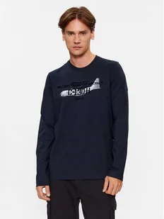 Aeronautica Militare Longsleeve 232TS2132J609 Granatowy Regular Fit - Koszulki męskie - miniaturka - grafika 1