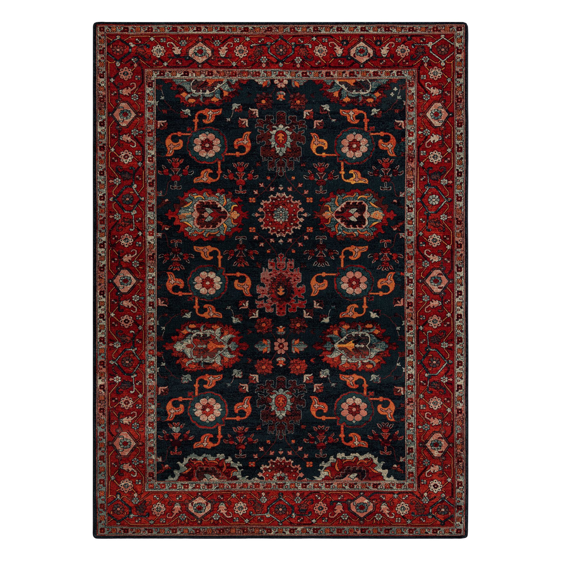Dywan wełniany POLONIA Tesoro Ramka granat czerwony 235x350 cm