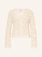 Swetry damskie - Pepe Jeans Kardigan Olympia beige - miniaturka - grafika 1