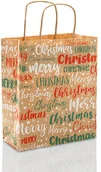 Foto gadżety - Brązowa torba LUX "Merry Christmas" (rozmiar S) - miniaturka - grafika 1