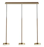 Lampy sufitowe - Spotto 3L - lampa wisząca LED trzypunktowa złoty mosiądz - miniaturka - grafika 1