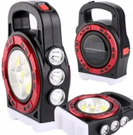 Latarki - Latarka solarna przenośna lampka akumulatorowa led powerbank reflektor moc - miniaturka - grafika 1