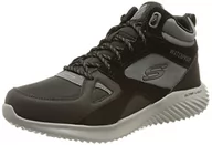 Trampki męskie - Skechers Męskie trampki Bounder Blast Back, Czarna skóra węgiel drzewny wykończenie PU, 45 EU - miniaturka - grafika 1