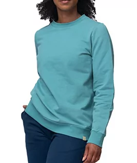 Bluzy damskie - greenjama Damska koszulka o miękkiej jakości dresowej, bluza z certyfikatem GOTS, Topaz, 38 - grafika 1