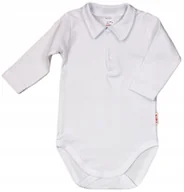 Body dla niemowląt - Body KOŁNIERZYK Polo BIAŁE Chrzest r 74 KLEKLE - miniaturka - grafika 1