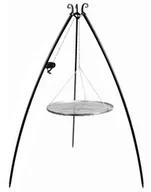 Grille - Grill na trójnogu z kołowrotkiem 200 cm, ruszt stal nierdzewna 60 cm - miniaturka - grafika 1