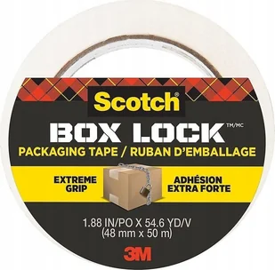 Q-Connect Taśma pakowa SCOTCH®Box Lock, 48mm x 50m, 1szt., transparentna - Akcesoria do pakowania - miniaturka - grafika 1