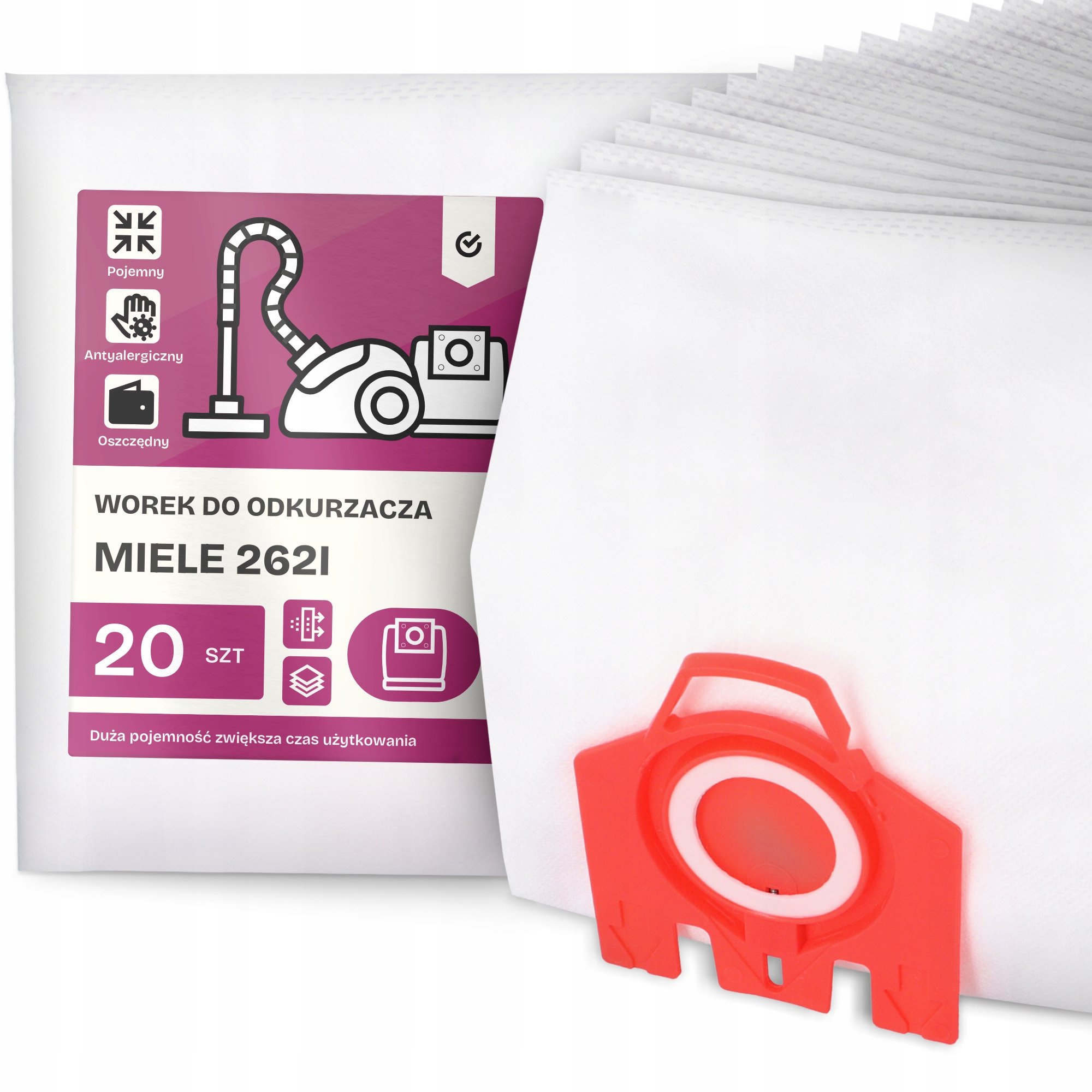 20x Worek do Odkurzacza Miele 262I Syntetyczny Duży Pojemny Torba Worki G9