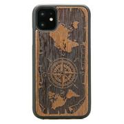 Etui i futerały do telefonów - Bewood Etui do Apple iPhone 11 Róża Wiatrów Merbau - miniaturka - grafika 1