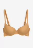 Biustonosze - Ciemnobeżowy Gładki Biustonosz z Regulowanymi Ramiączkami Devisea - miniaturka - grafika 1