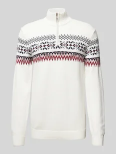 Sweter z dzianiny ze stójką - Swetry męskie - miniaturka - grafika 1