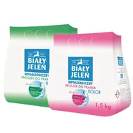 Środki do prania - Biały Jeleń Proszek Do Prania Kolor Biel 2X 1,5Kg - miniaturka - grafika 1