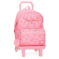 Plecaki szkolne i tornistry - Pepe Jeans Alenka Rosa Plecak szkolny z przenośnym wózkiem 15,6 cala Różowy 31x42x17,5 cm Poliester 16,93 l by Joumma Bags, Różowy kolor, Talla única, plecak szkolny na kółkach - miniaturka - grafika 1