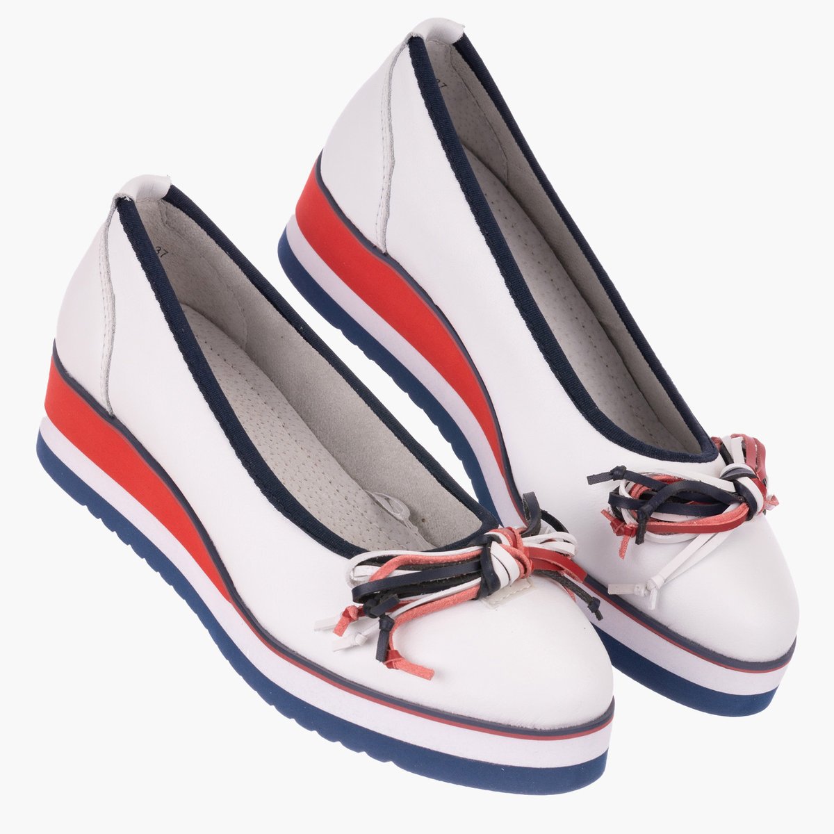 Mokasyny Damskie Skórzane Filippo Białe Biały 38