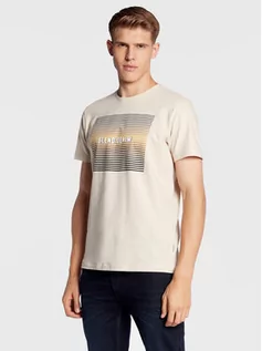 Koszulki i topy damskie - Blend T-Shirt 20714570 Beżowy Regular Fit - grafika 1