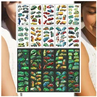 Zabawki kreatywne - Tatuaże Zmywalne dla Dzieci Świecące w Ciemności Auta Samochody 10 Wzorów - miniaturka - grafika 1