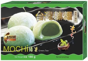 AWON Mochi ryżowe ciasteczka z zieloną herbatą 180g - AWON 650-uniw - Kuchnie świata - miniaturka - grafika 1