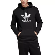 Bluzy męskie - Adidas, Bluza męska, TREFOIL HOODIE DT7964, czarny, rozmiar S - miniaturka - grafika 1
