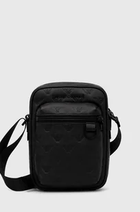 Emporio Armani saszetka skórzana kolor czarny - Torby męskie - miniaturka - grafika 1