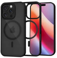 Etui i futerały do telefonów - Etui Magnetyczne Supero TPUAcrylic MagSafe do iPhone 16 Pro Max, przezroczysto-czarne - miniaturka - grafika 1