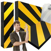 Akcesoria BHP - ODBOJNIK OCHRONNY na ścianę garażu parking ochraniacz mata 50x10x1,5 ODBLASK - miniaturka - grafika 1