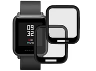 Akcesoria do smartwatchy - Alogy 2x Elastyczne Szkło 3D  Full Glue do Xiaomi Amazfit Bip U Black - miniaturka - grafika 1