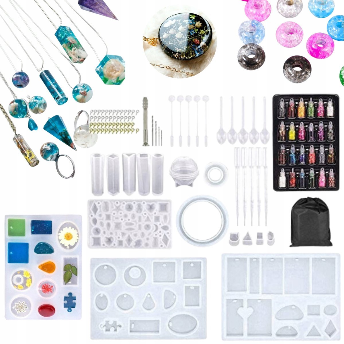 ZESTAW DO ZYWICY EPOKSYDOWEJ DO BIZUTERII x106