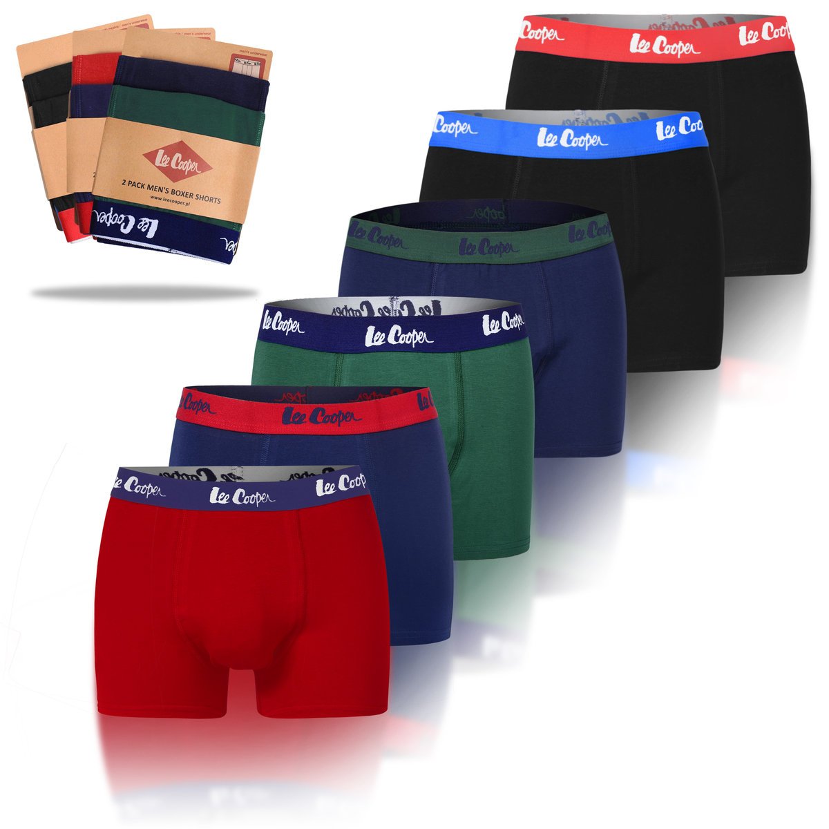 LEE COOPER Bokserki Męskie 9541 9542 9543 6 szt. L