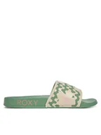 Klapki i japonki damskie - Roxy Klapki ARJL100909 Zielony - miniaturka - grafika 1